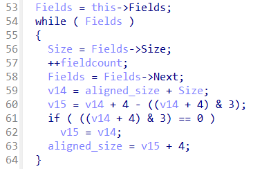 Figure 6: Alignment logic for serializing Fields.